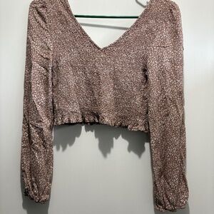Long sleeve crop top